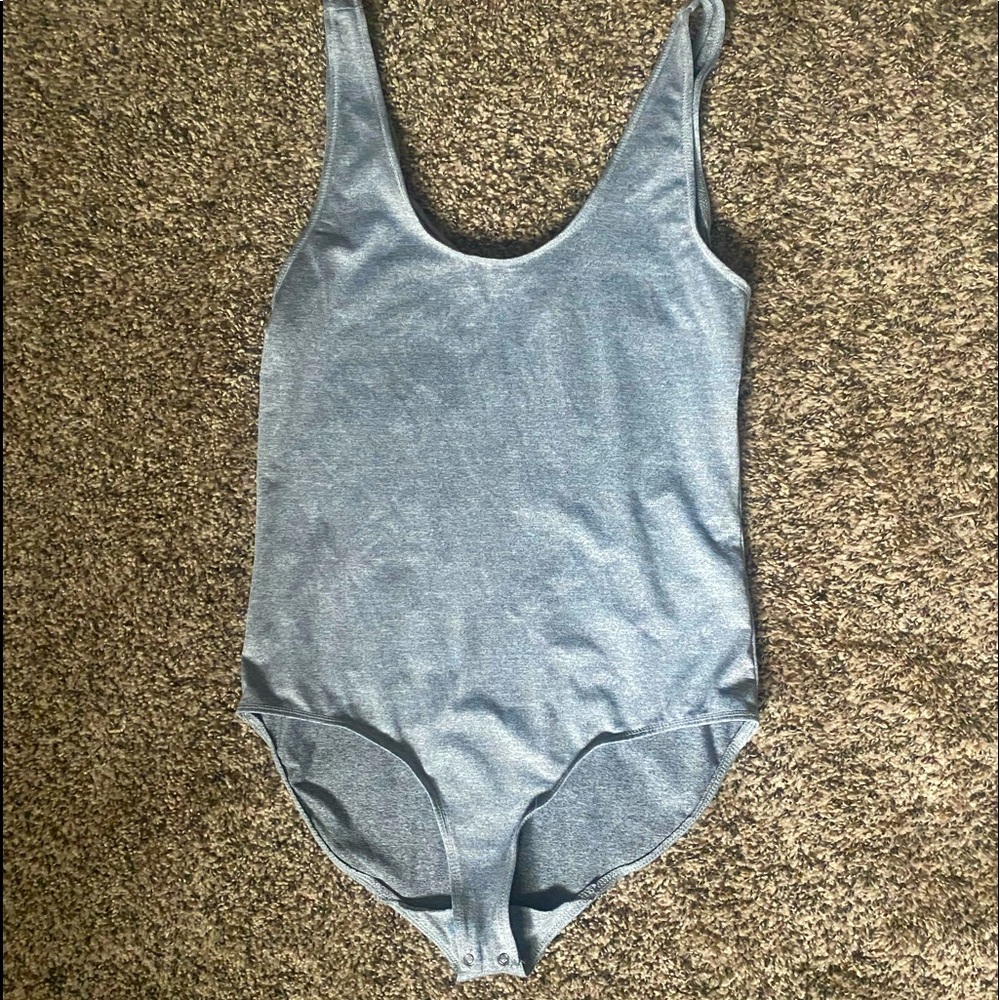Grey body suit